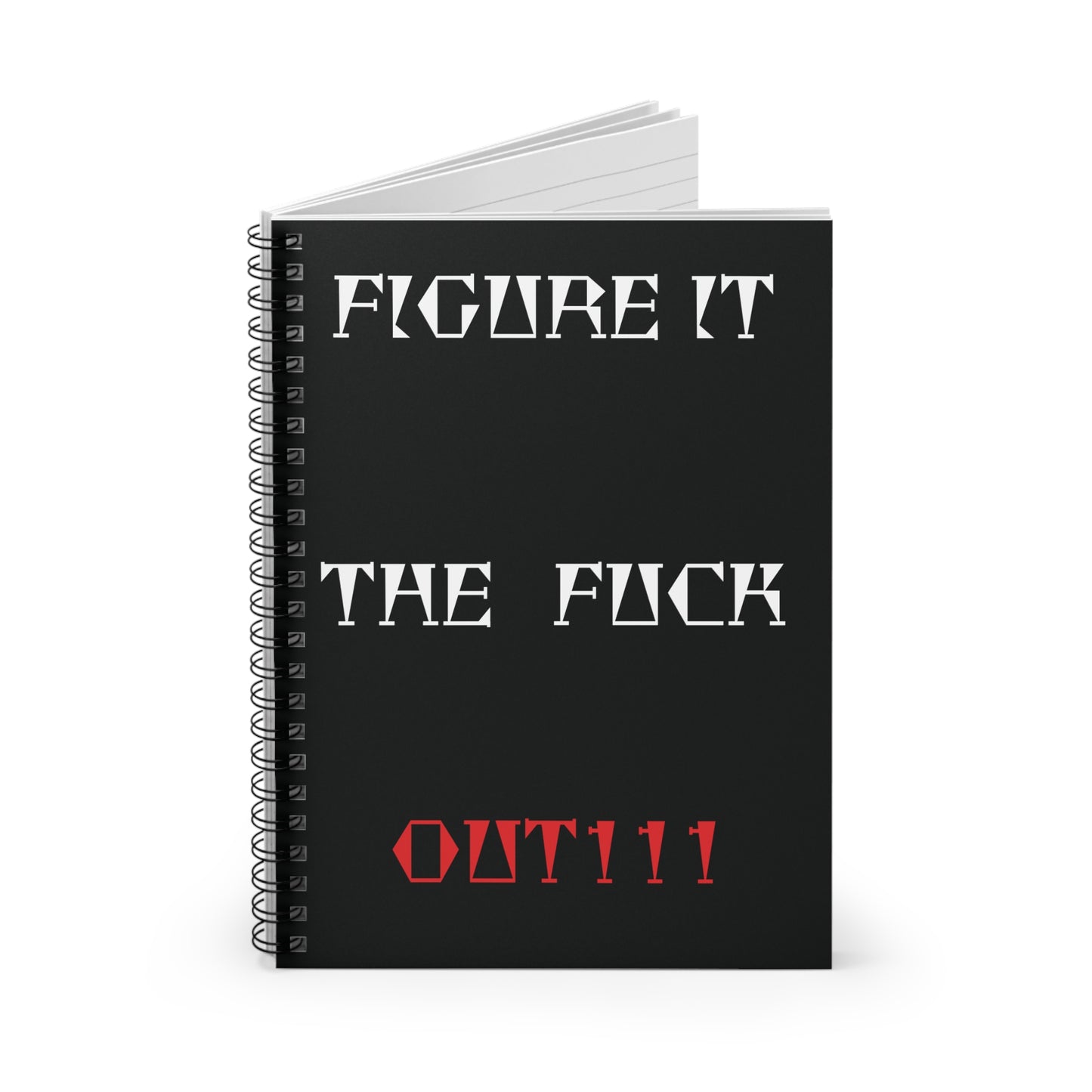 Funny Spiral Notebook - Ruled Line for those who can't figure it out